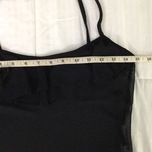 Just inTime Sheer Ruffle Cami, Wear Over or Under - Picture 5 of 6